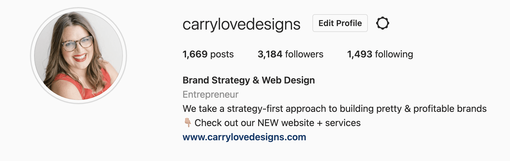 Instagram Bio for Carrylove Designs