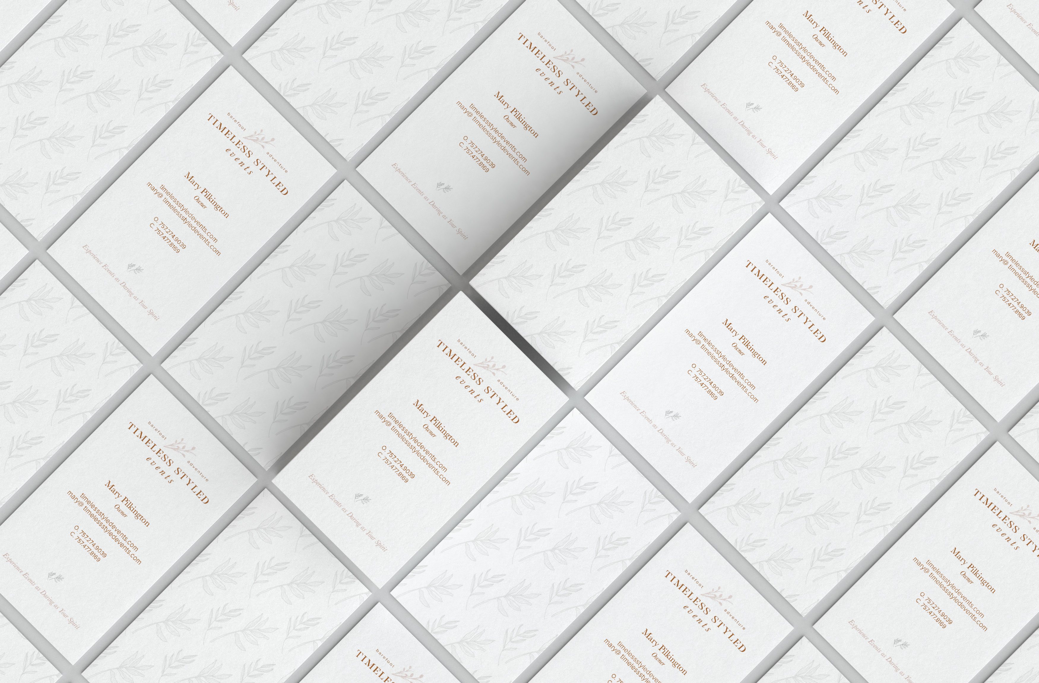 Creative Process: Timeless Styled Events Brand and Website Launch Business Card